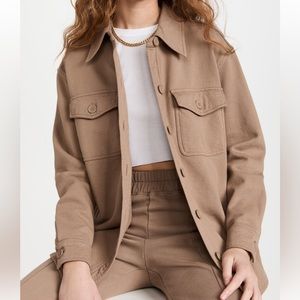 Good American Fleece Shirt Jacket